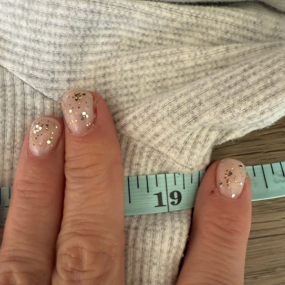 Talbots Light Gray Zip-Neck Ribbed Pullover - image 5